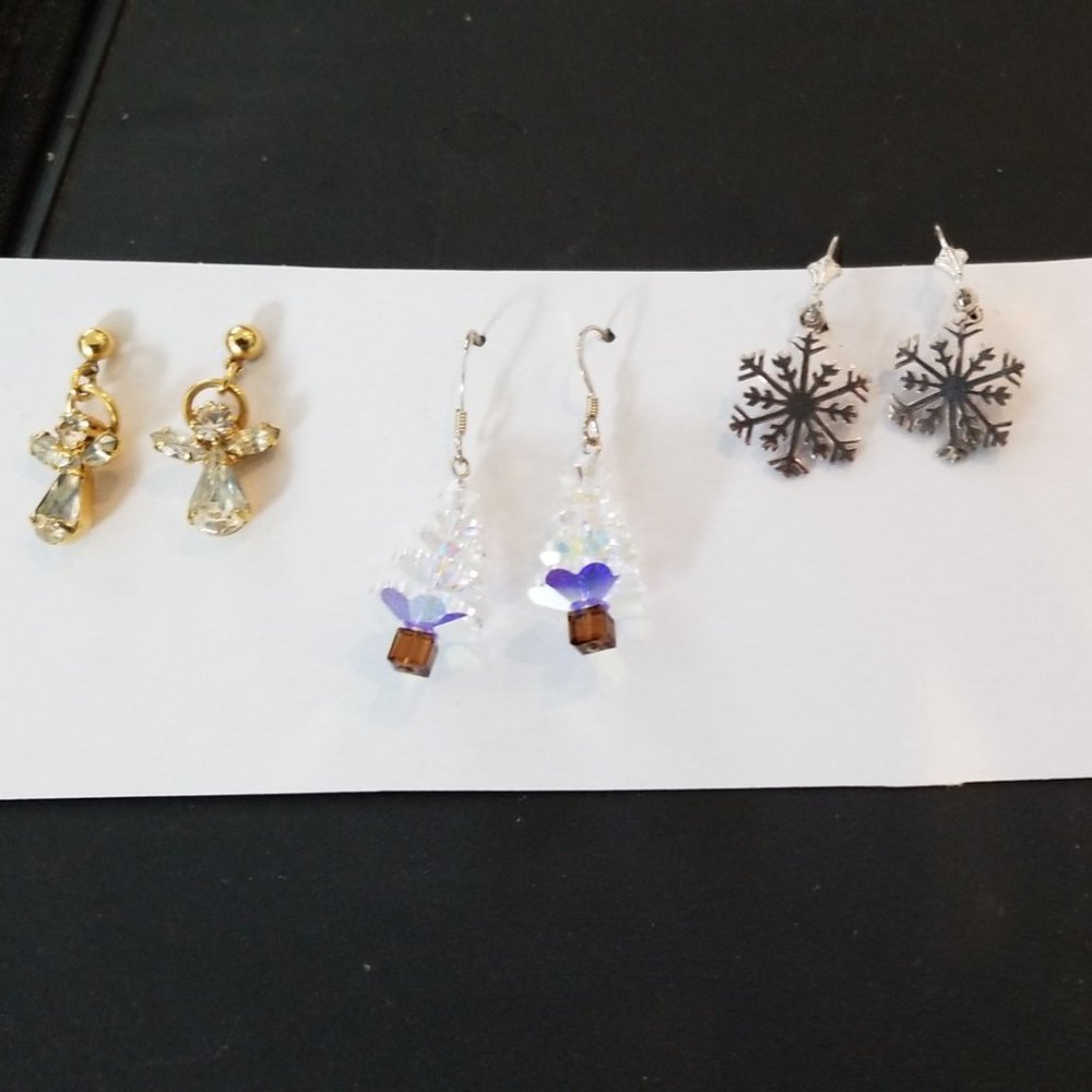 Lot of Holiday Themed Earrings